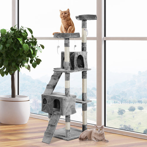 67-inch Multi-Level Cat Scratching Tree Tower