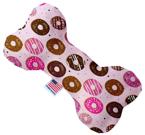 Pink Canvas 8 in. Bone Dog Toy