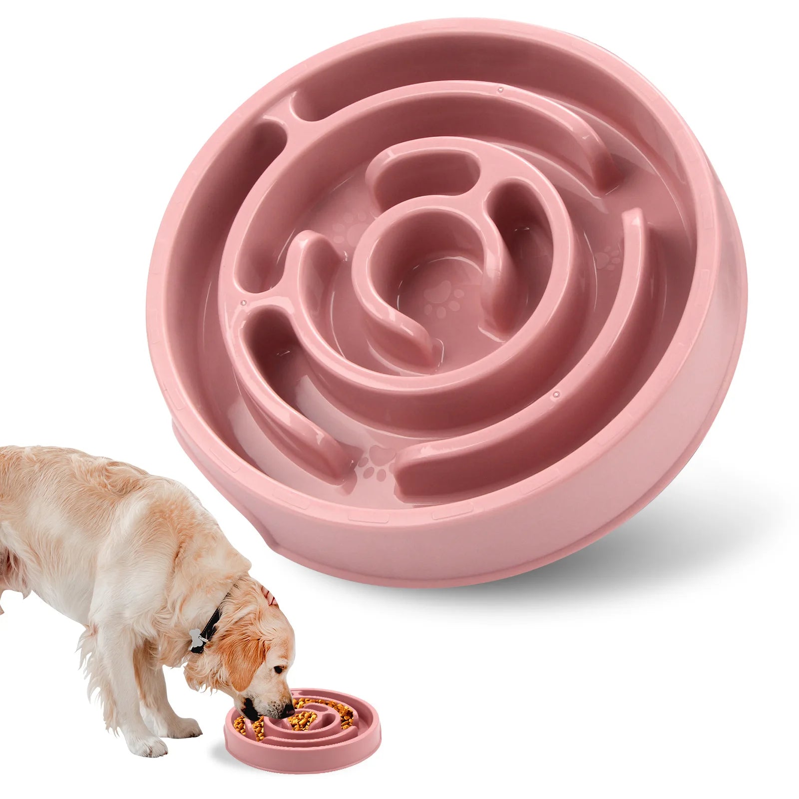 Maze Pet  Food Bowl for slower eating - Non slip and Durable - Suitable for pets of all sizes
