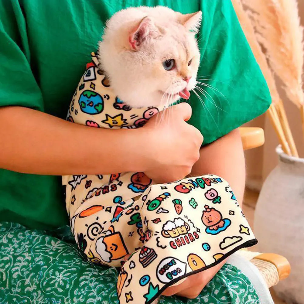 Cat Grooming Wrap  Swaddle for nail clipping