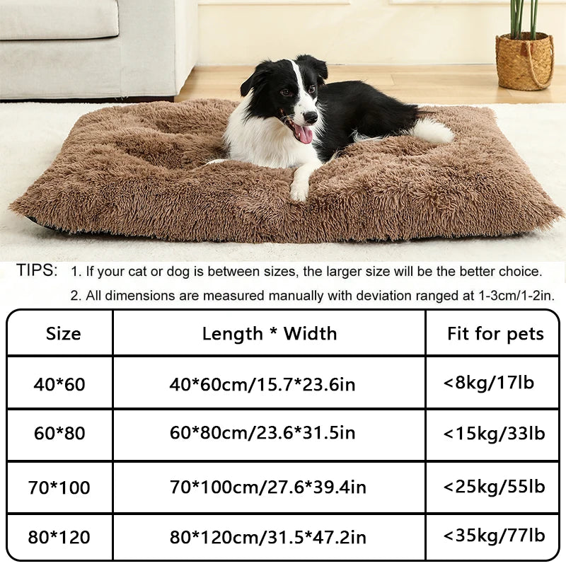 Plush dog bed