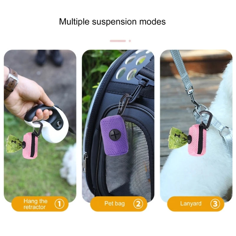 Dog Poop Pickup Bag Holder and Waste Bag Dispenser
