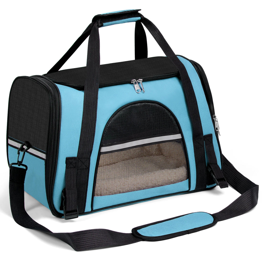 Dog/cat Carrier for Small, Medium to 15Lbs. Foldable Airline Approved