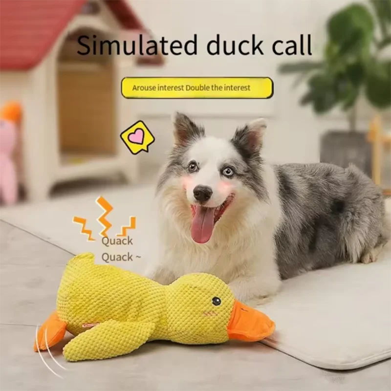 Calming Duck Toys Durable Squeaky for Pet Teeth