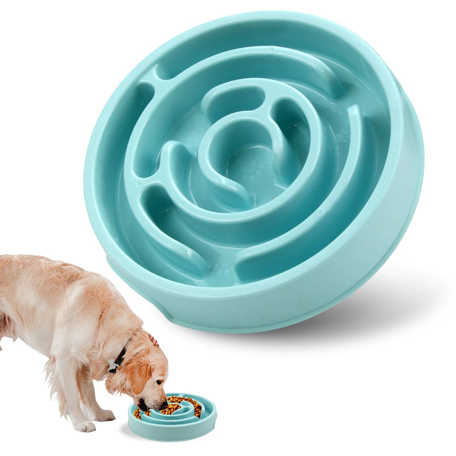 Maze Pet  Food Bowl for slower eating - Non slip and Durable - Suitable for pets of all sizes