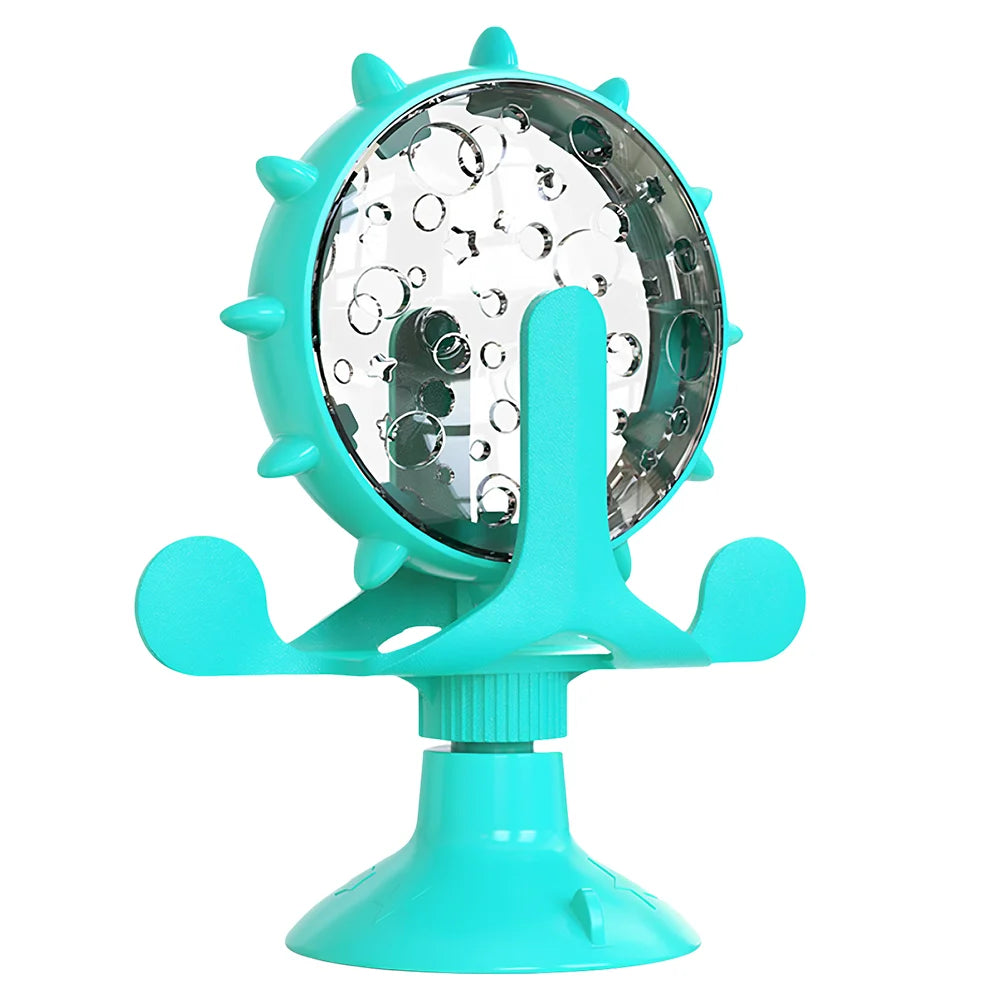 Pet Treat Dispenser that is a Spinning Windmill