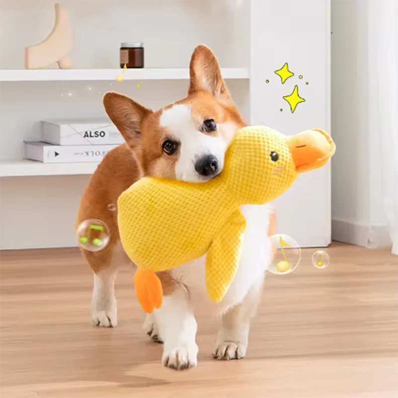 Calming Duck Toys Durable Squeaky for Pet Teeth