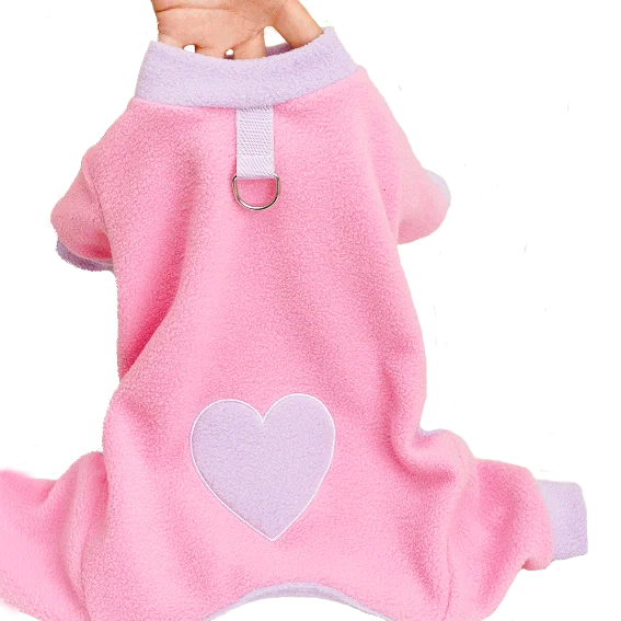 Heart Pattern Dog Pajamas
