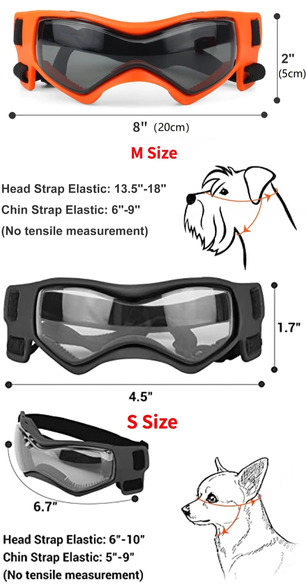 Dog UV Protection Sunglasses Goggles with adjustable Straps
