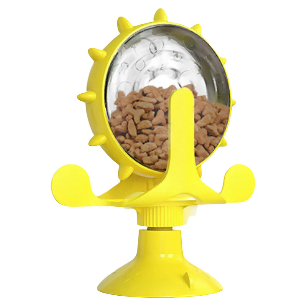 Pet Treat Dispenser that is a Spinning Windmill