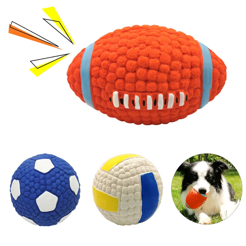 Dog football and Volleyball Squeaky Toy