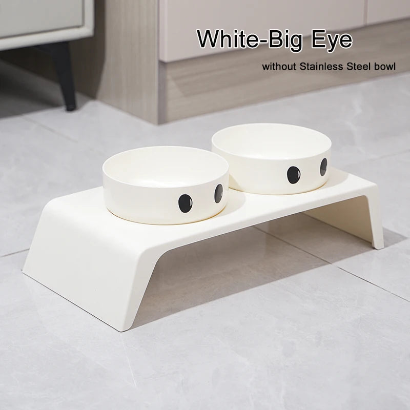 Elevated Pet Double Bowls on Raised Stand