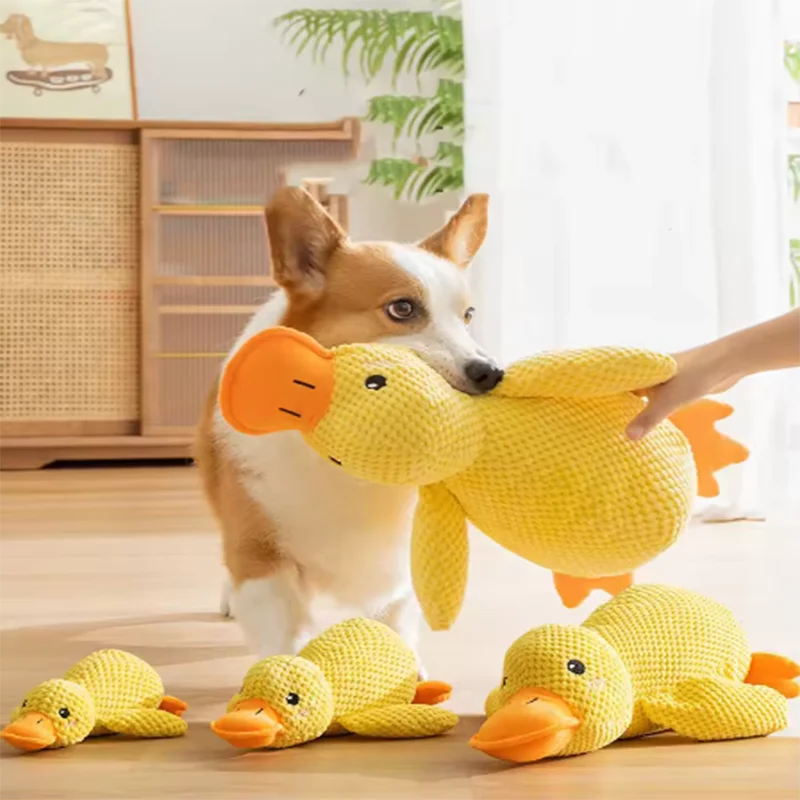 Calming Duck Toys Durable Squeaky for Pet Teeth
