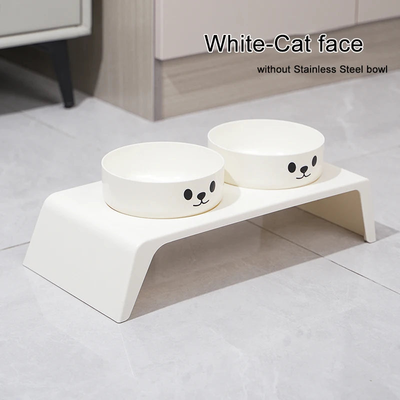 Elevated Pet Double Bowls on Raised Stand