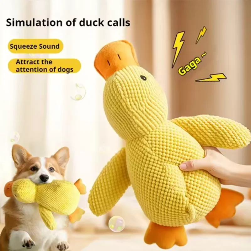 Calming Duck Toys Durable Squeaky for Pet Teeth