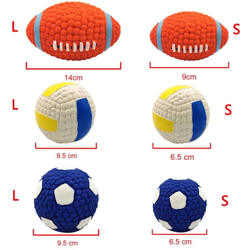 Dog football and Volleyball Squeaky Toy