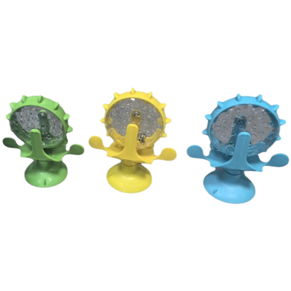 Pet Treat Dispenser that is a Spinning Windmill