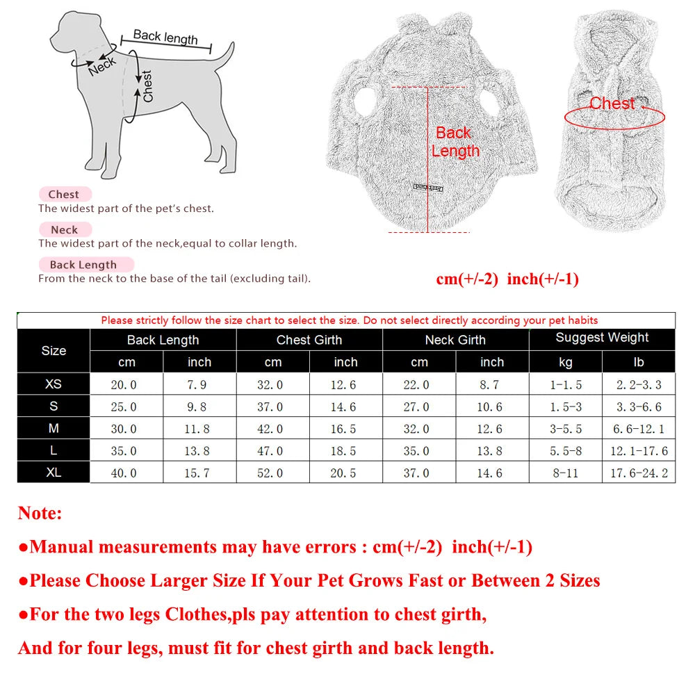 Soft Fleece Dog Clothes with Hoodie