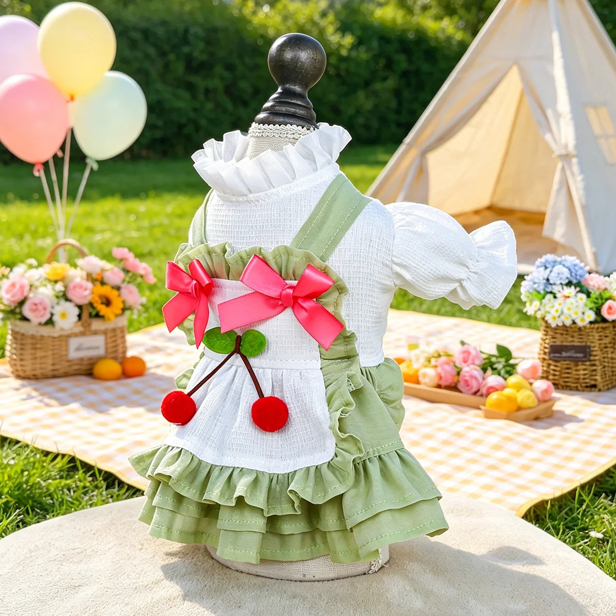 Ruffled Pet dress for small dogs
