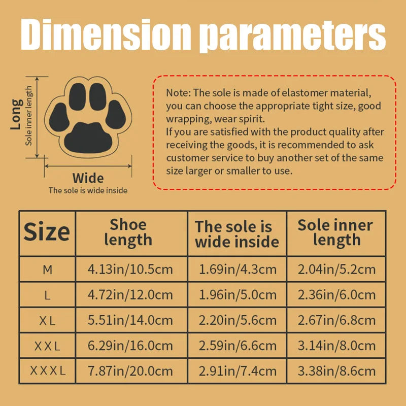 Dog Paw Protection and Antifreeze Snow Boots