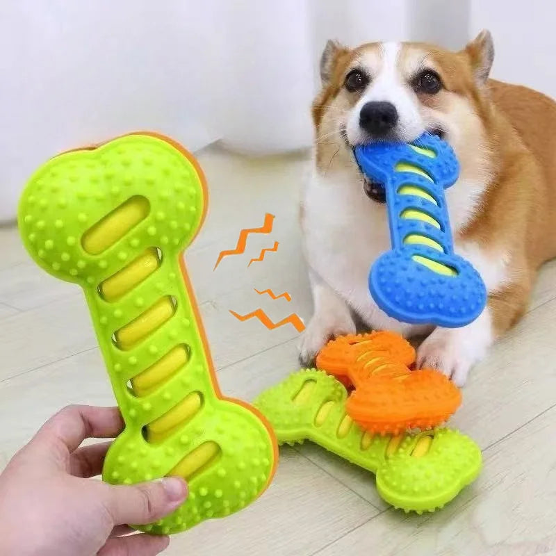 Rubber Bone Dog Chew Toy