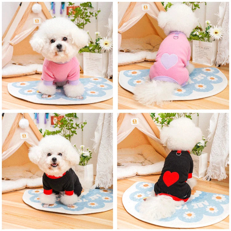 Heart Pattern Dog Pajamas