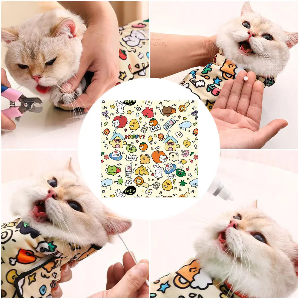 Cat Grooming Wrap  Swaddle for nail clipping