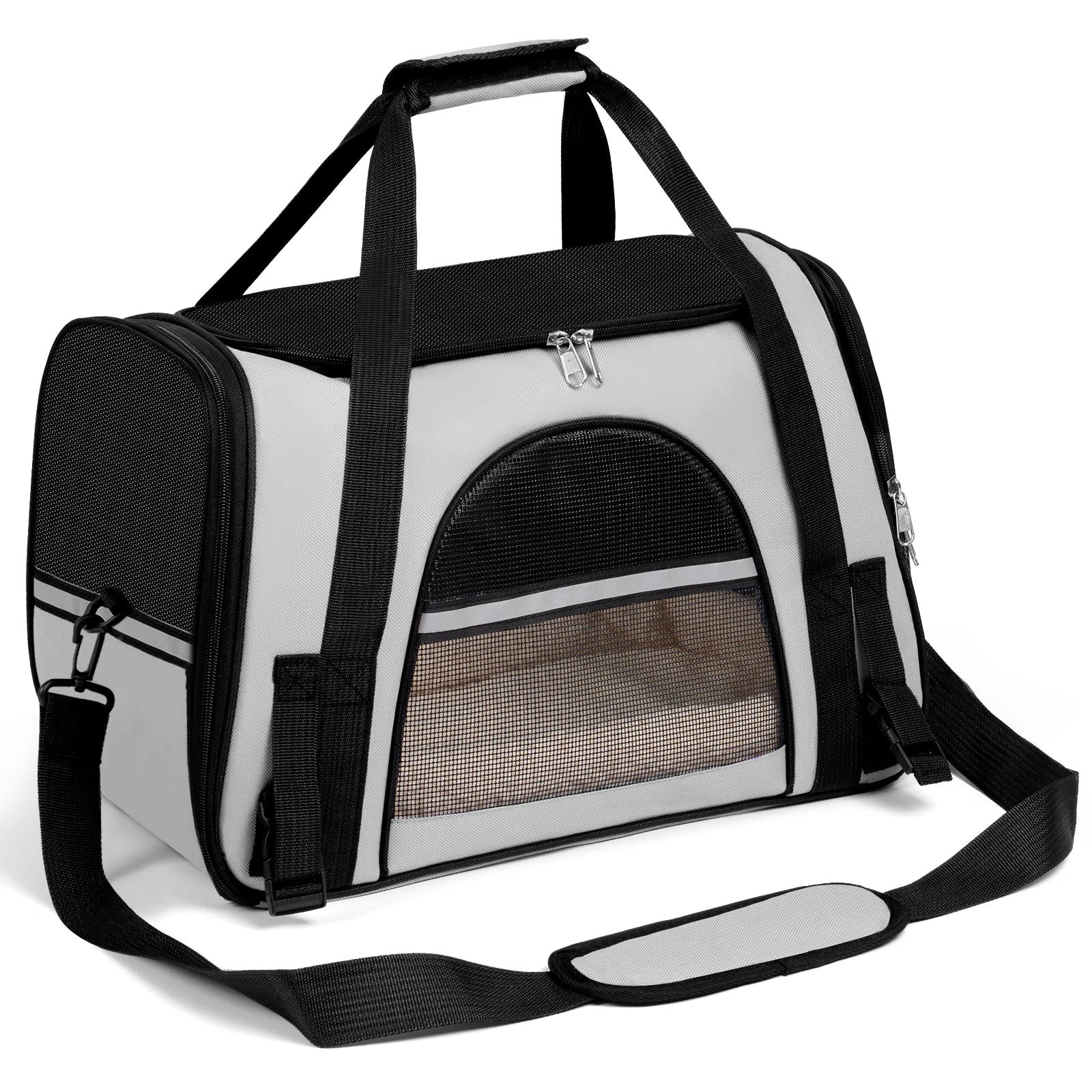 Dog/cat Carrier for Small, Medium to 15Lbs. Foldable Airline Approved