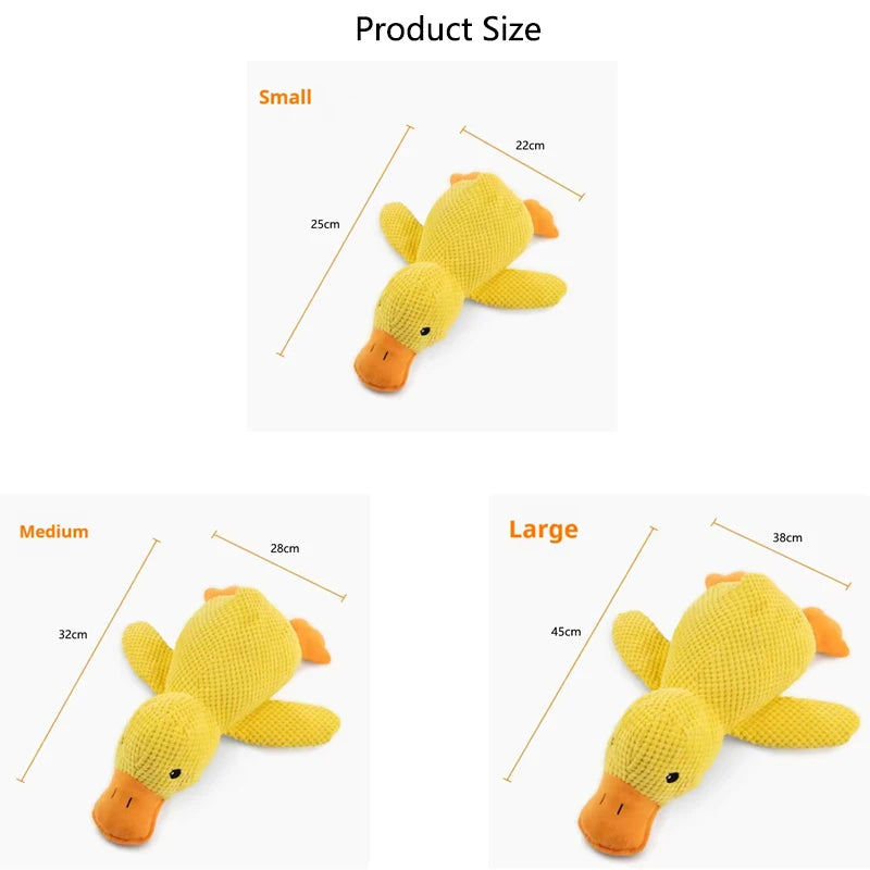 Calming Duck Toys Durable Squeaky for Pet Teeth