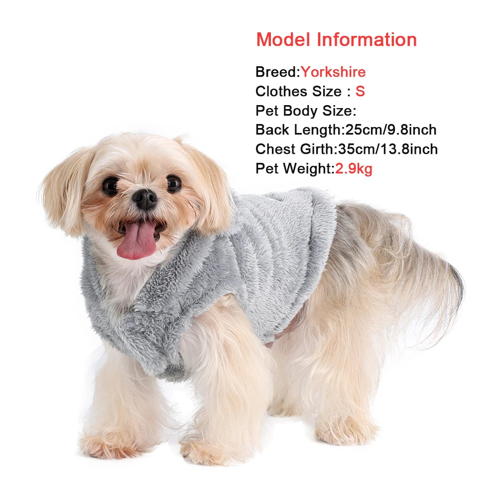 Soft Fleece Dog Clothes with Hoodie