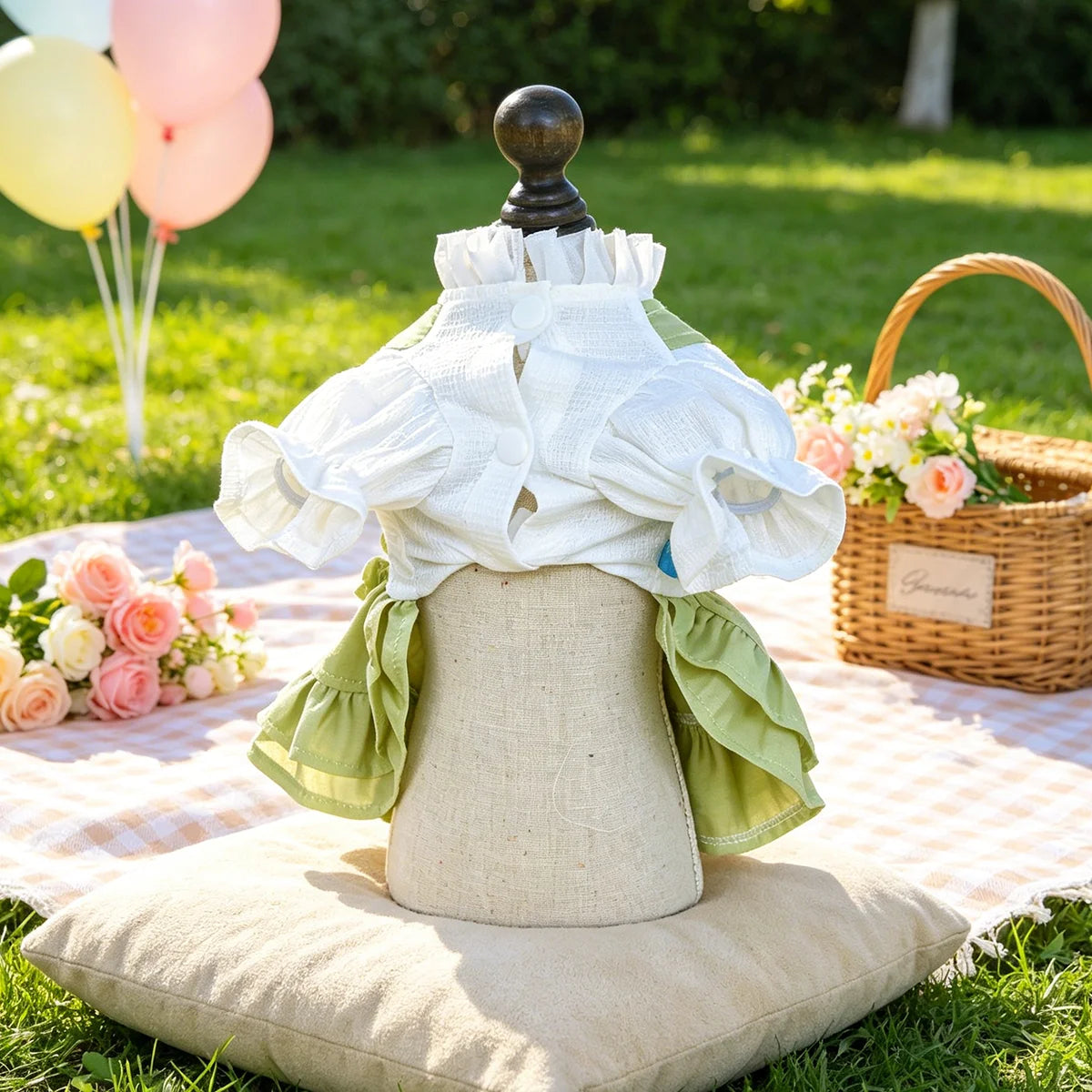 Ruffled Pet dress for small dogs