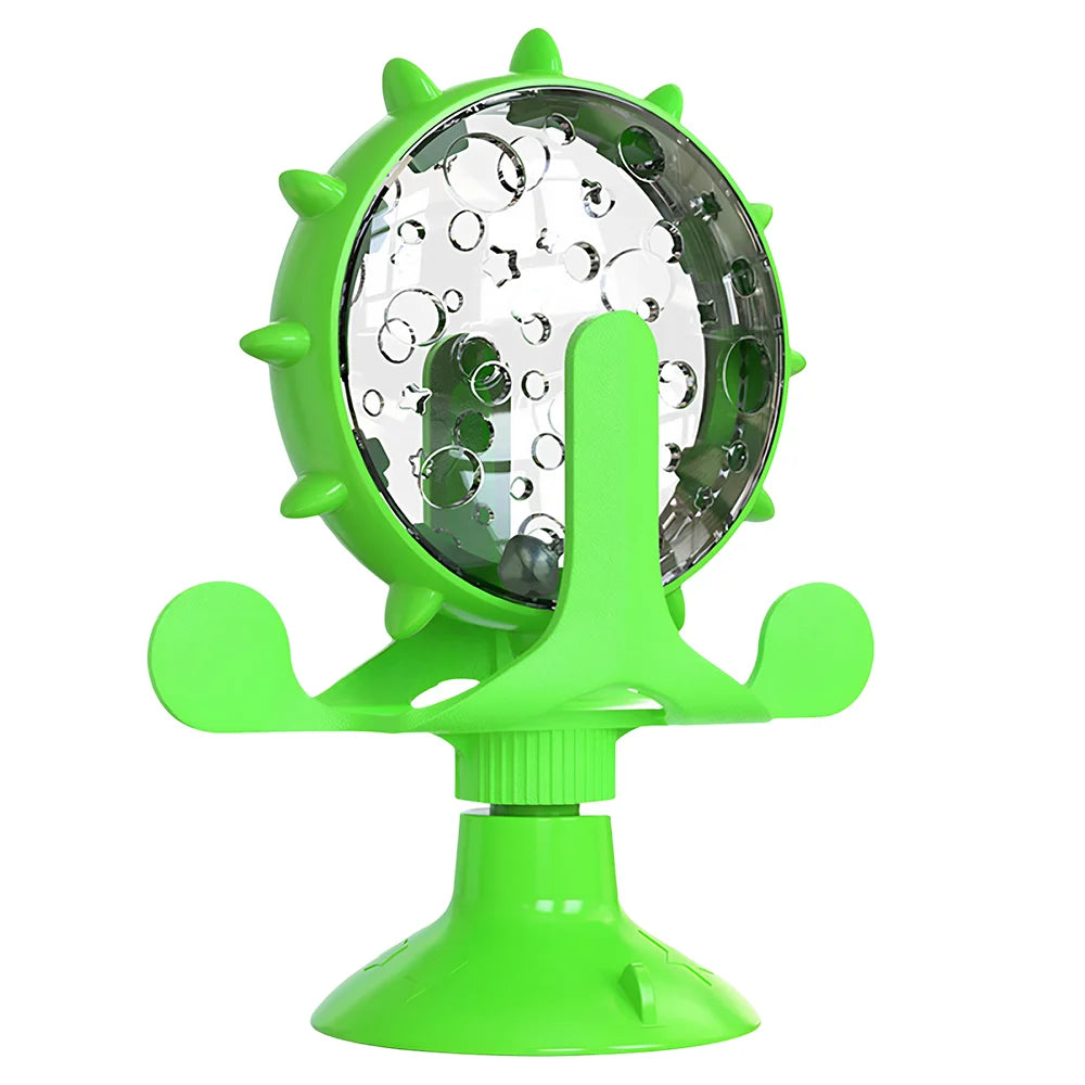 Pet Treat Dispenser that is a Spinning Windmill