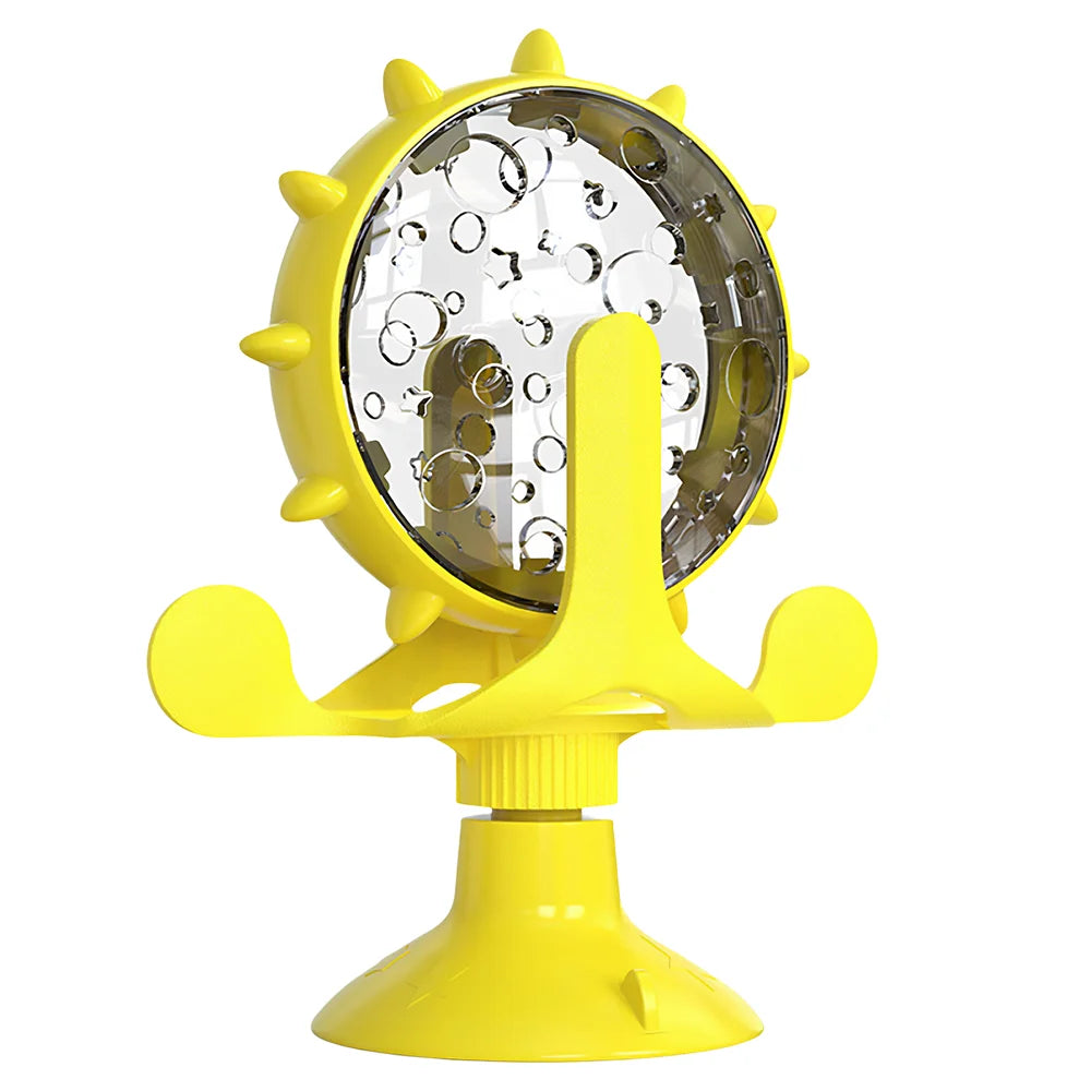 Pet Treat Dispenser that is a Spinning Windmill