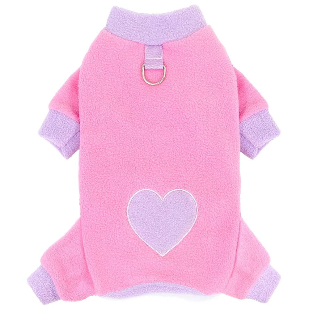 Heart Pattern Dog Pajamas