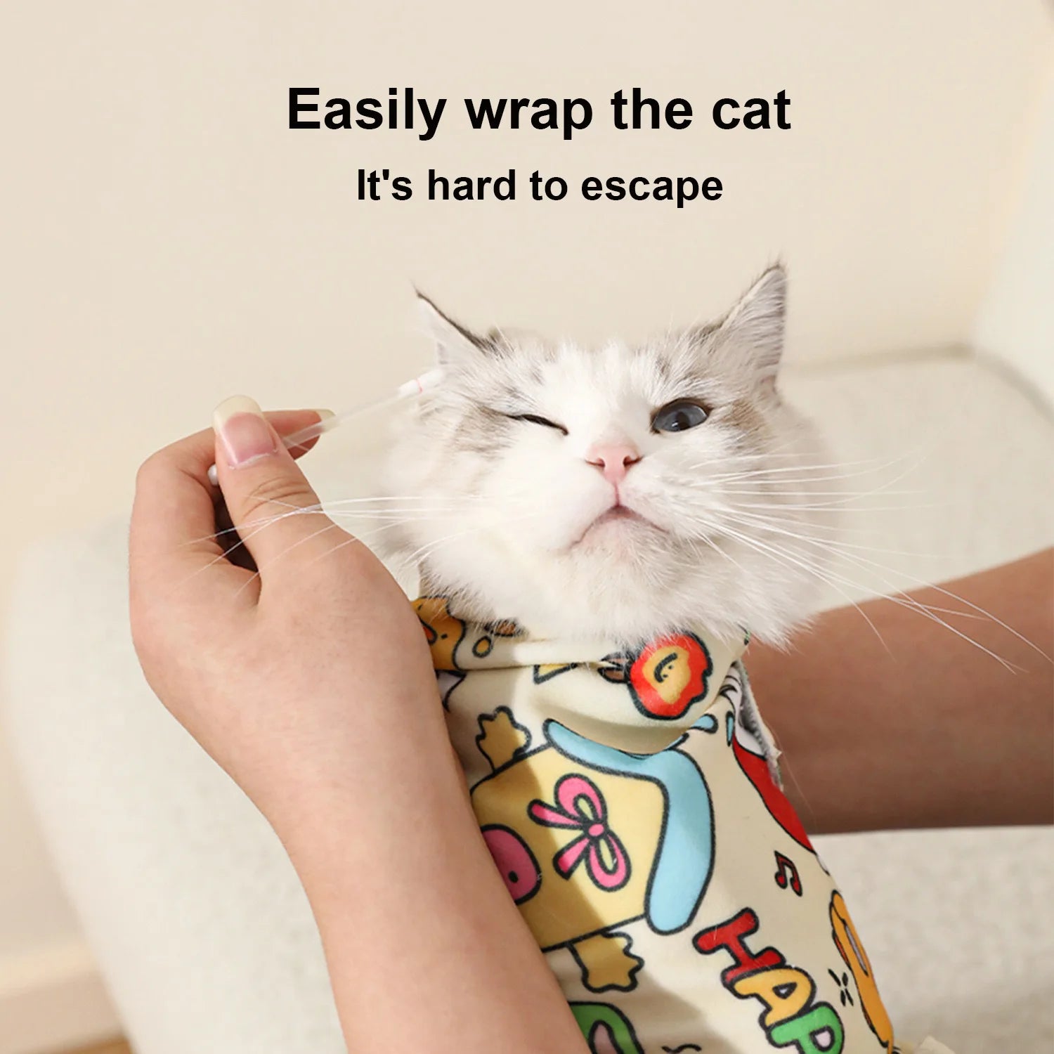 Cat Grooming Wrap  Swaddle for nail clipping