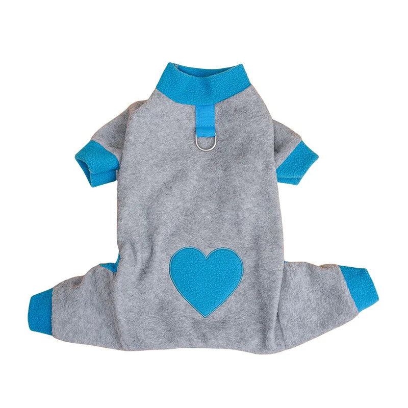 Heart Pattern Dog Pajamas