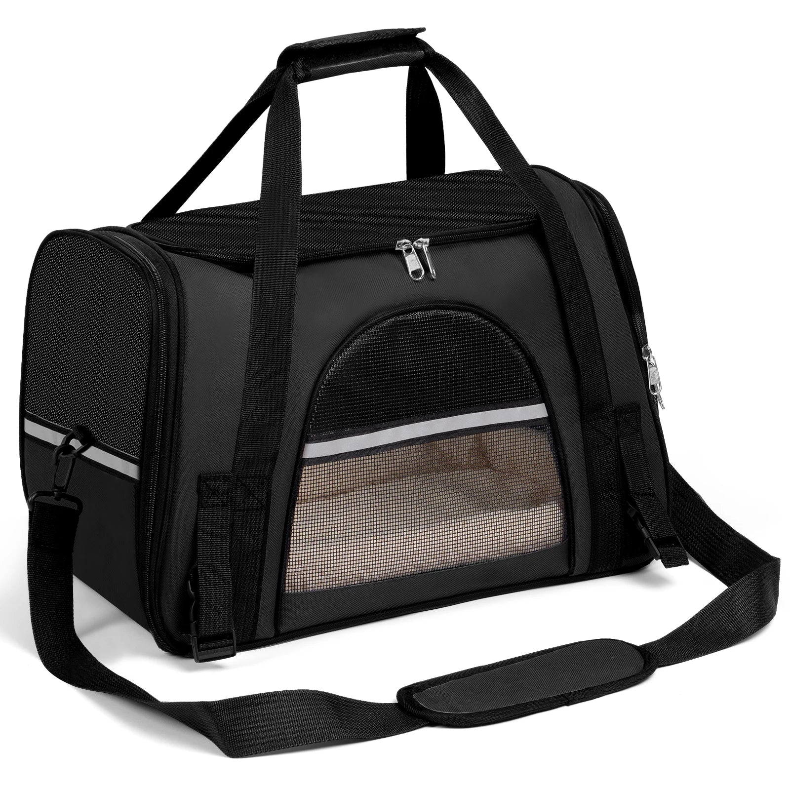 Dog/cat Carrier for Small, Medium to 15Lbs. Foldable Airline Approved