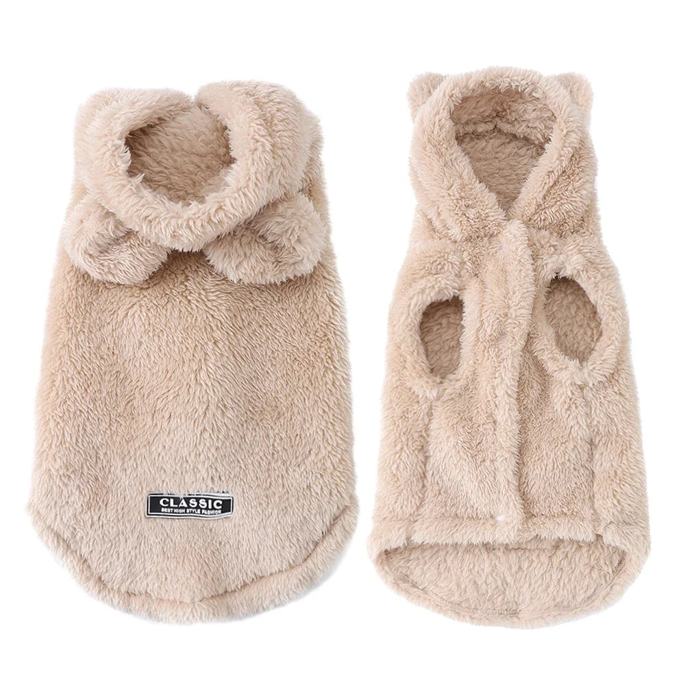 Soft Fleece Dog Clothes with Hoodie