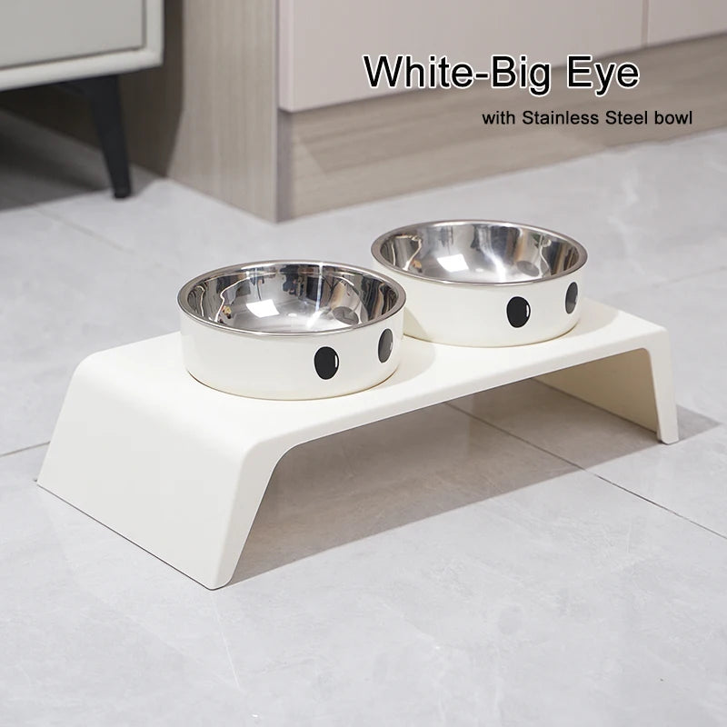 Elevated Pet Double Bowls on Raised Stand