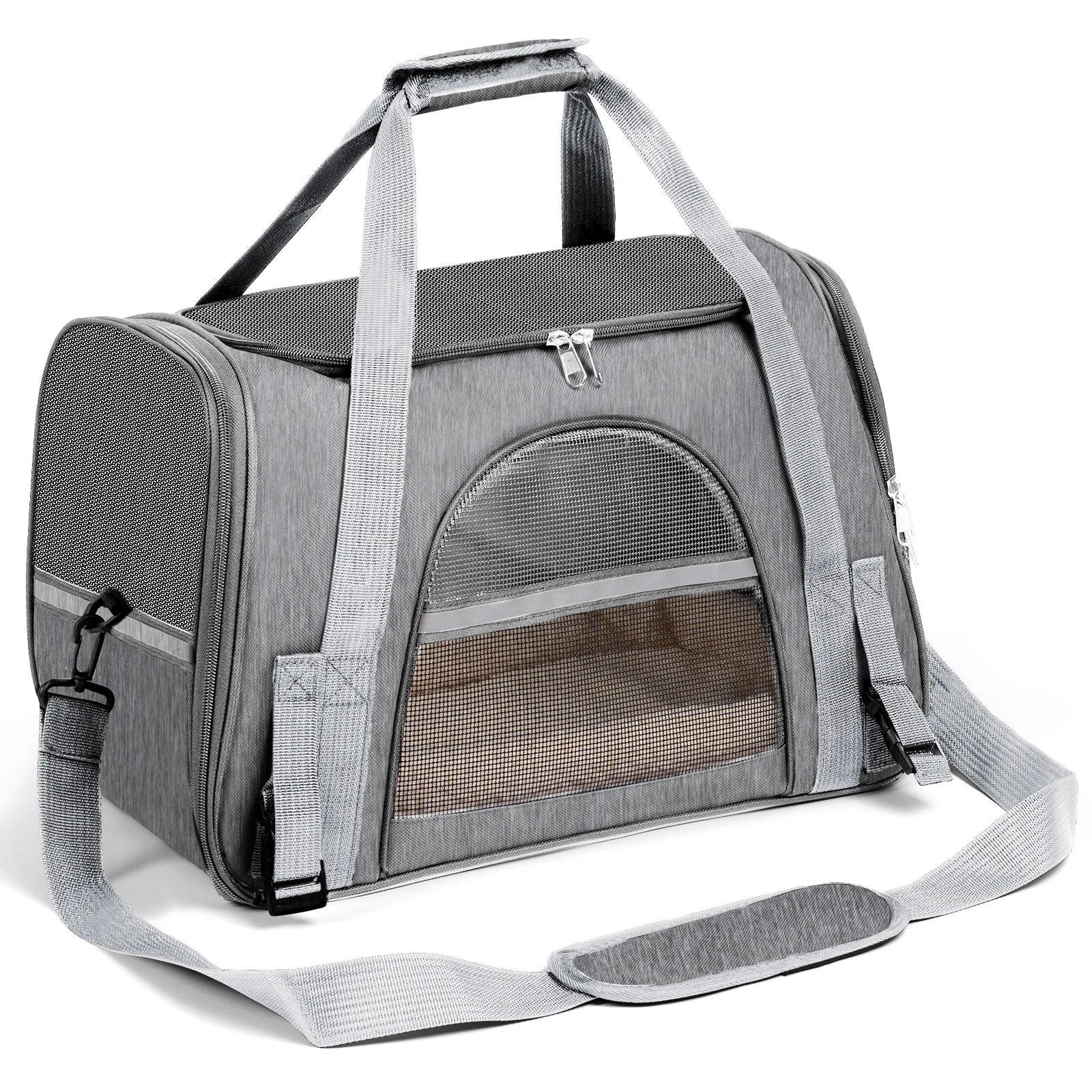 Dog/cat Carrier for Small, Medium to 15Lbs. Foldable Airline Approved
