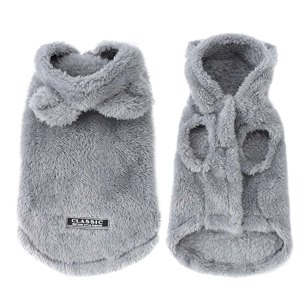 Soft Fleece Dog Clothes with Hoodie