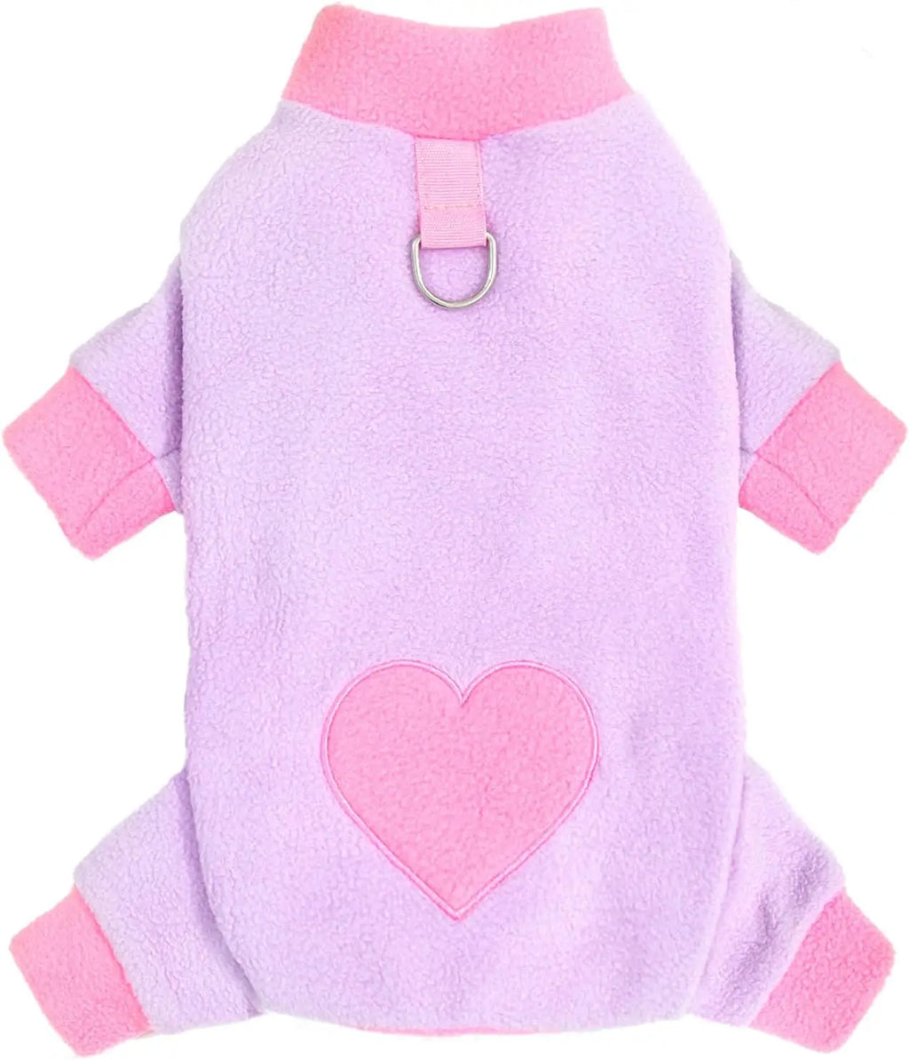 Heart Pattern Dog Pajamas